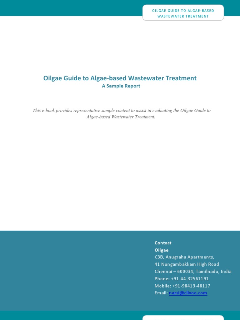 Waste Water Treatment Using Algae PDF Algae Fuel Sewage Treatment