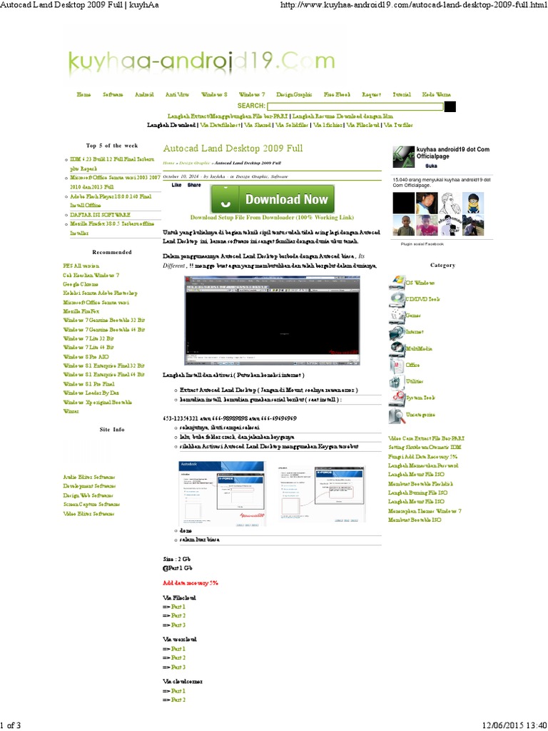 Autocad Land Desktop 2009 Full Kuyhaa PDF
