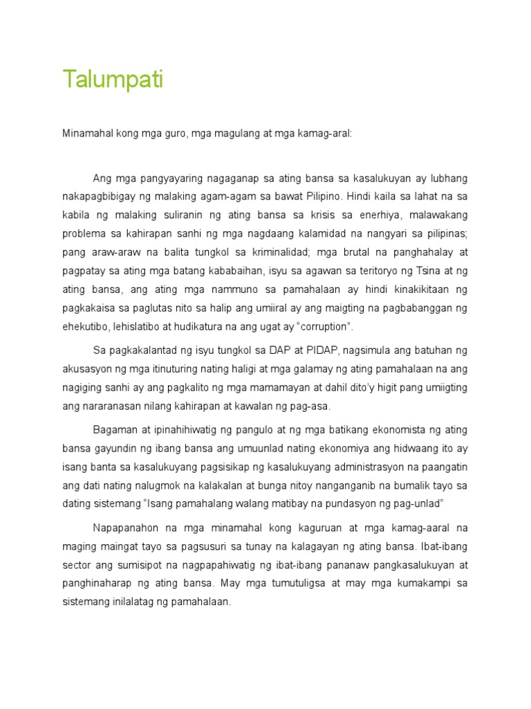 Talumpati | PDF