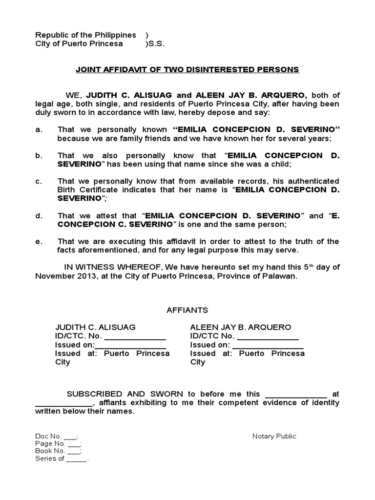 Affidavit of two disinterested individual sss inquiri vrogue co