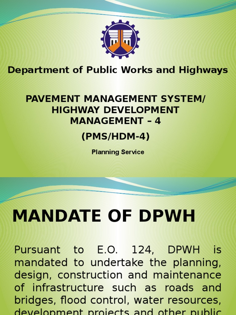 DPWH Pavement Management System 2024 | PDF | Truck | Transportation ...
