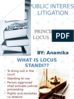 Public Interest Litigation: Principle of Locus Standi
