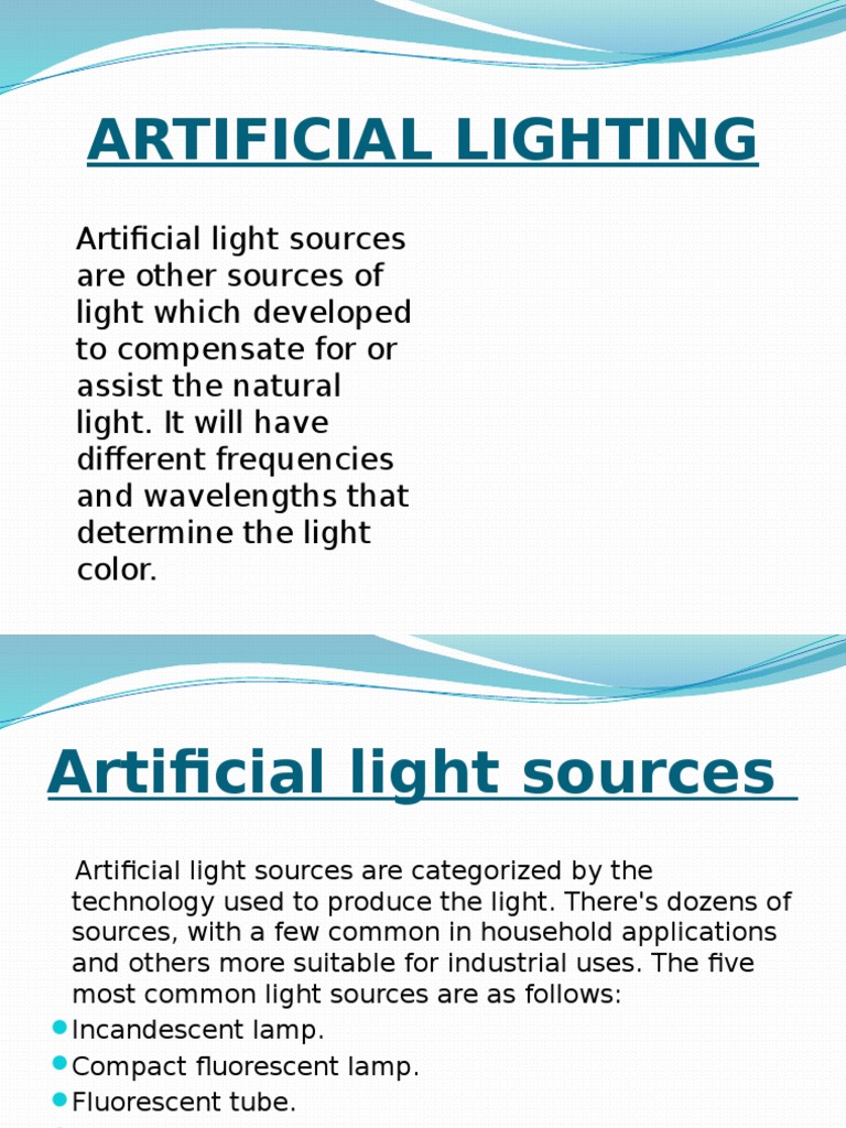 Artificial Lighting PDF Compact Fluorescent Lamp Fluorescent Lamp