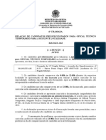 114 Pr-seleo Para a Anlise Curricular de Oficial Tcnico Temporrio - 6 Chamada 2015