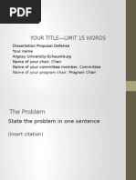 Download Powerpoint Dissertation Proposal Defense Outline by Fares EL Deen SN272633535 doc pdf
