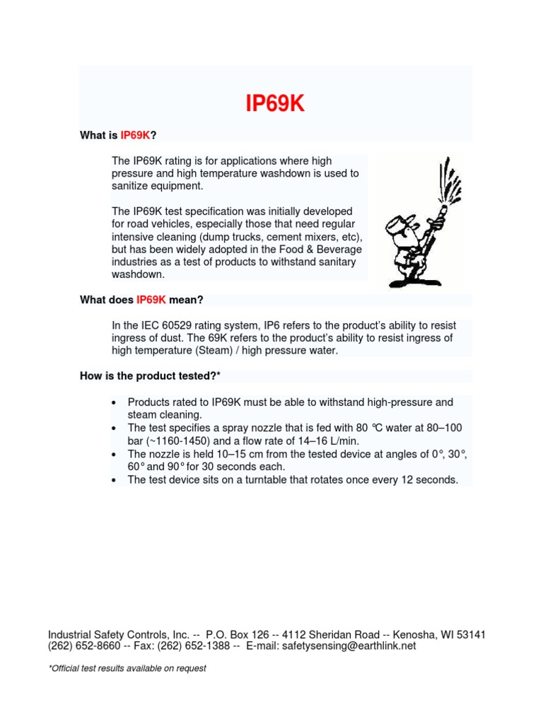 Understanding IP69K Rating Explained | PDF