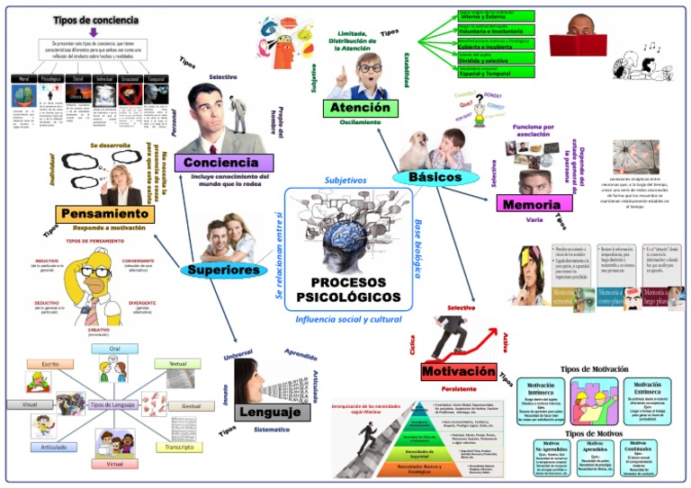 Mapa Mental Procesos Psicologicos | PDF