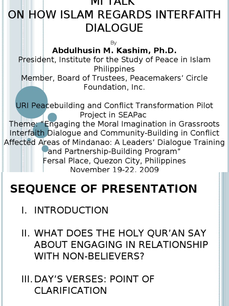 Interfaith Dialogue in Islam | PDF | Interfaith Dialogue | Religious Faiths