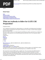 What Are Textbooks To Follow For GATE CSE Preparation - Quora