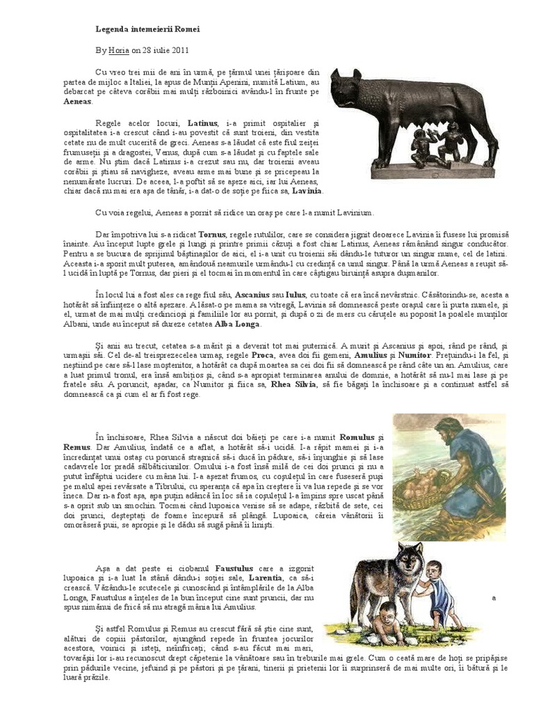 Legenda Intemeierii Romei | PDF