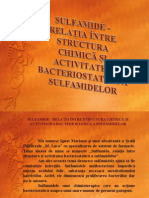 Sulfamide - Relația Între Structura Chimică Și Activitatea