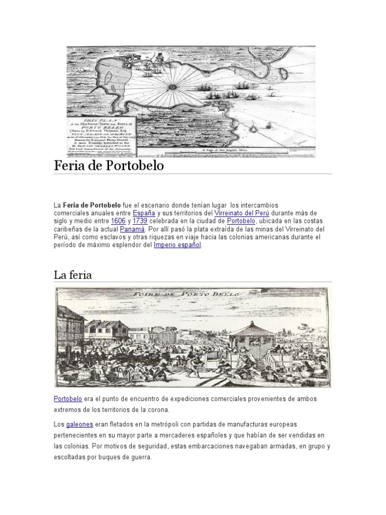 Feria de Portobelo PDF Panamá Imperio español