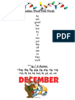 December 2015 Sight Words