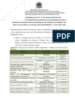 Edital 53 - 2º Edital de Prorrogação Do Processo Seletivo Simplificado de Projetos para o Programa Inst. de Pesquisa