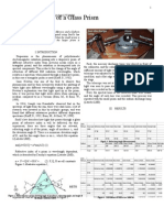 Dispersion of A Glass Prism