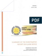 Summary of the Investigative Report on Elaine Boyer