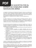 Convenios Suscritos Por El Estado de Honduras Sobre Navegación Aérea