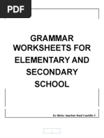 Intoduction To English Grammar Worksheets With Answers Adverb