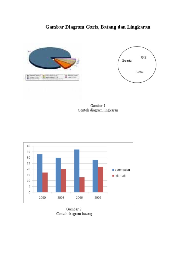  Gambar Diagram Garis  Batang Dan Lingkaran