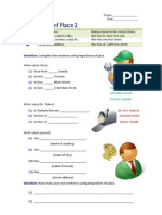 Prepositions of Place 2