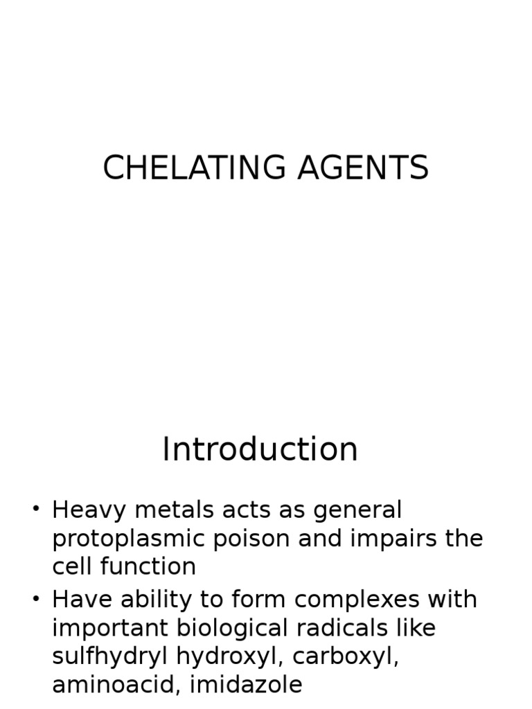 Chelating Agents PDF Chelation Acid