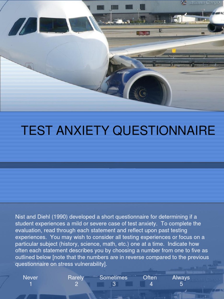 Test Anxiety Questionnaire PDF