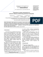 Preparation of Copper Nanoparticles by Chemical Reduction Method Using Potassium Borohydride