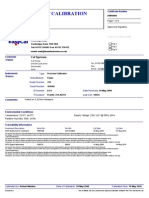 Certificate of Calibration: Time Electronics