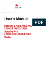User's Manual: Satellite L700/L740/L745/ L700D/L740D/L745D Satellite Pro L700/L740/L700D/L740D Series
