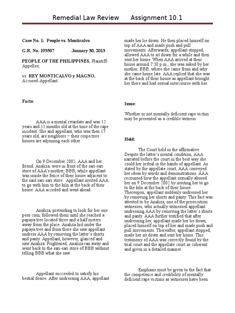 Assignment 10.1 PDF Entrapment Mootness