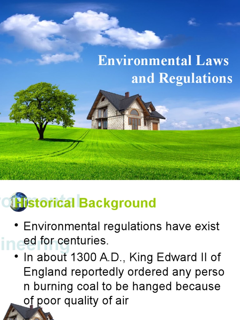 Environmental Laws and Regulations PDF Environmental Law Waste