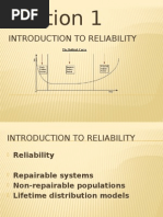 Section 1: Introduction To Reliability