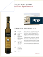 Vidal Oak Aged Icewine: Truffled Cream of Cauliflower Soup