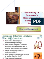 Evaluating A Company's Resources and Competitive Position: Chapter Title