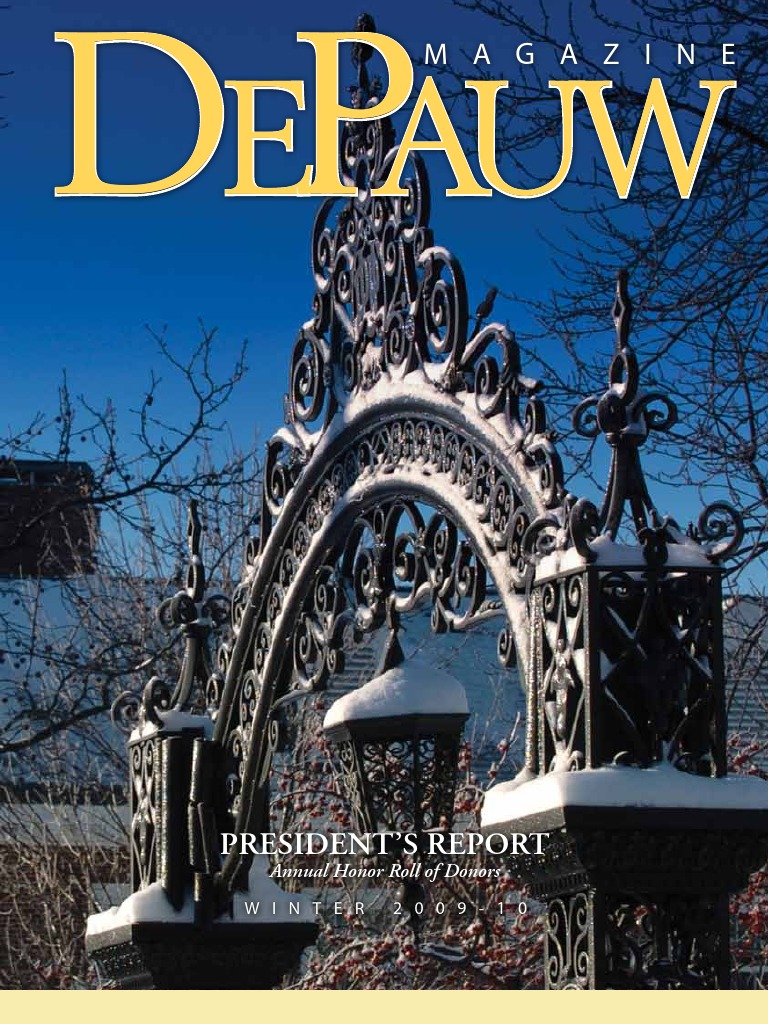 Automatisk sort produktion DePauw Magazine Winter 2009-10 | PDF | Financial Endowment | Government  Budget Balance