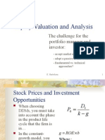 Equity Valuation and Analysis: The Challenge For The Portfolio Manager and Investor