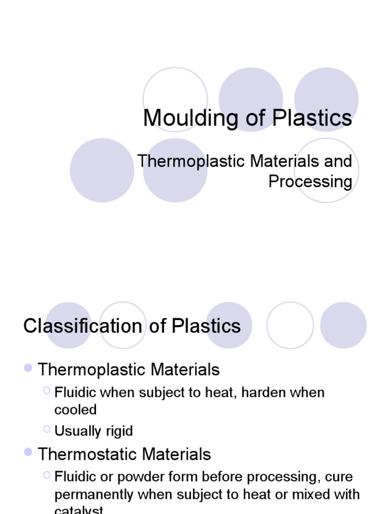 Overview of Plastic Moulding Processes | PDF | Thermoplastic ...
