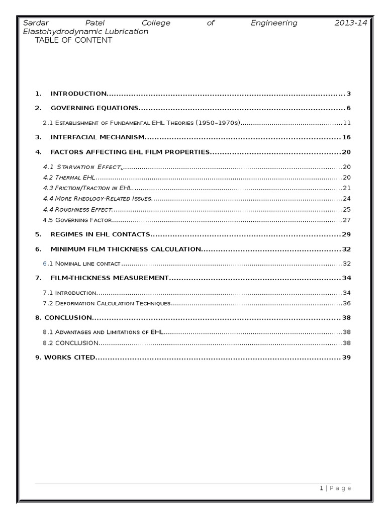 Elastohydrodynamic Lubrication Overview | PDF | Friction | Viscosity