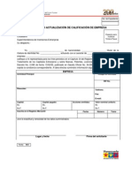 PLANILLA DE SOLICITUD CALIFICACIÓN Forma SIEX 12