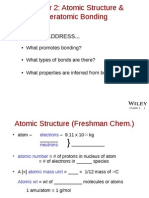 Chapter 2: Atomic Structure & Interatomic Bonding: Issues To Address..