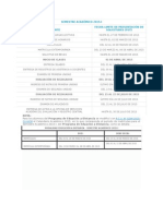 Calendario Acadã - Mico 2015