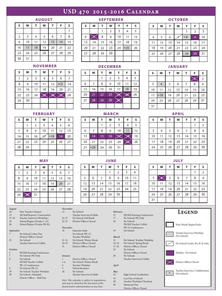 2015-2016 Calendar | PDF | Traditions | Students