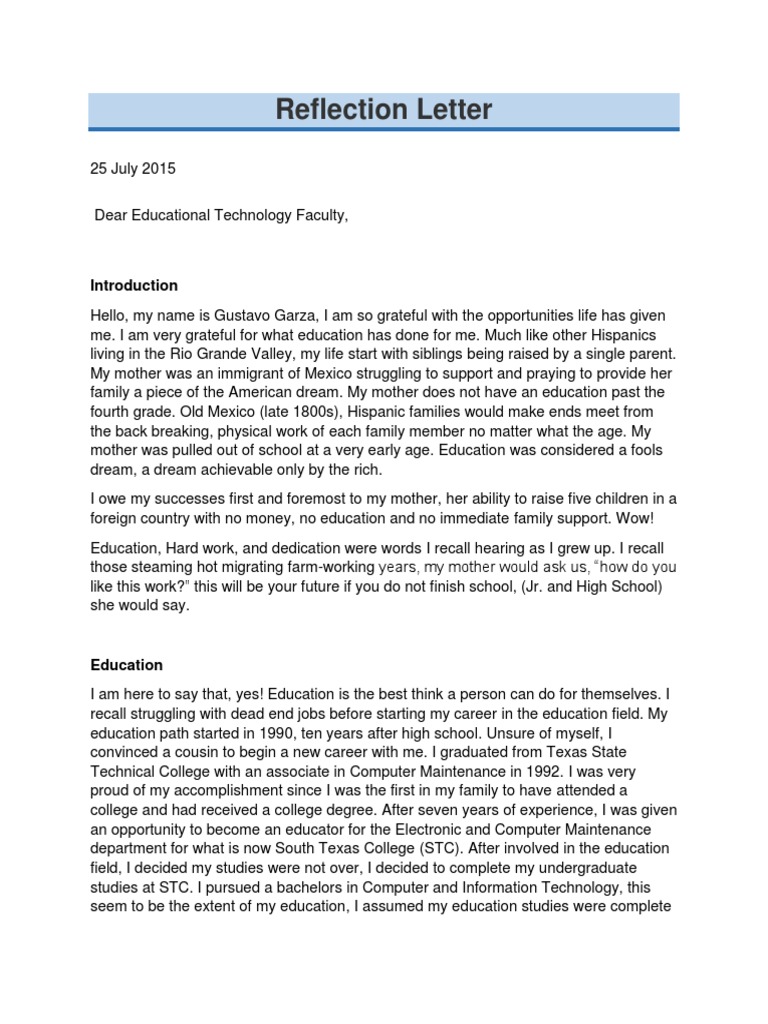 reflection letter | Instructional Design | Epistemology