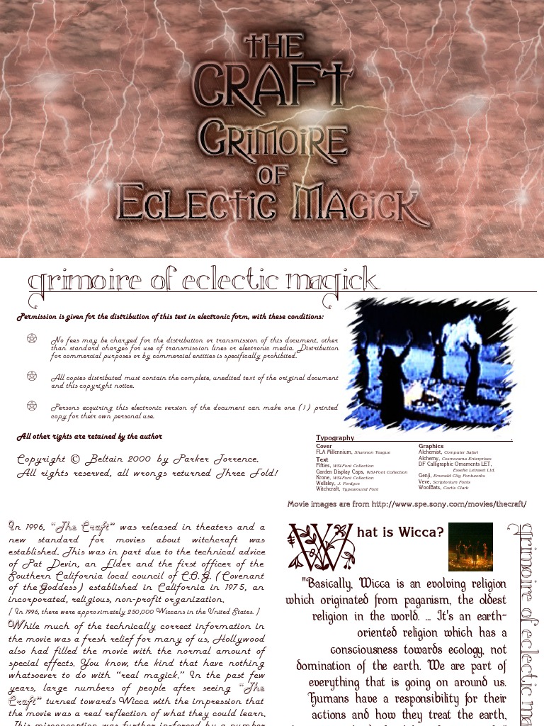 Grimoire of Eclectic Magick | PDF | Wicca | Magic (Paranormal)