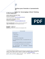 Estrategias Para El Pensamiento Critico