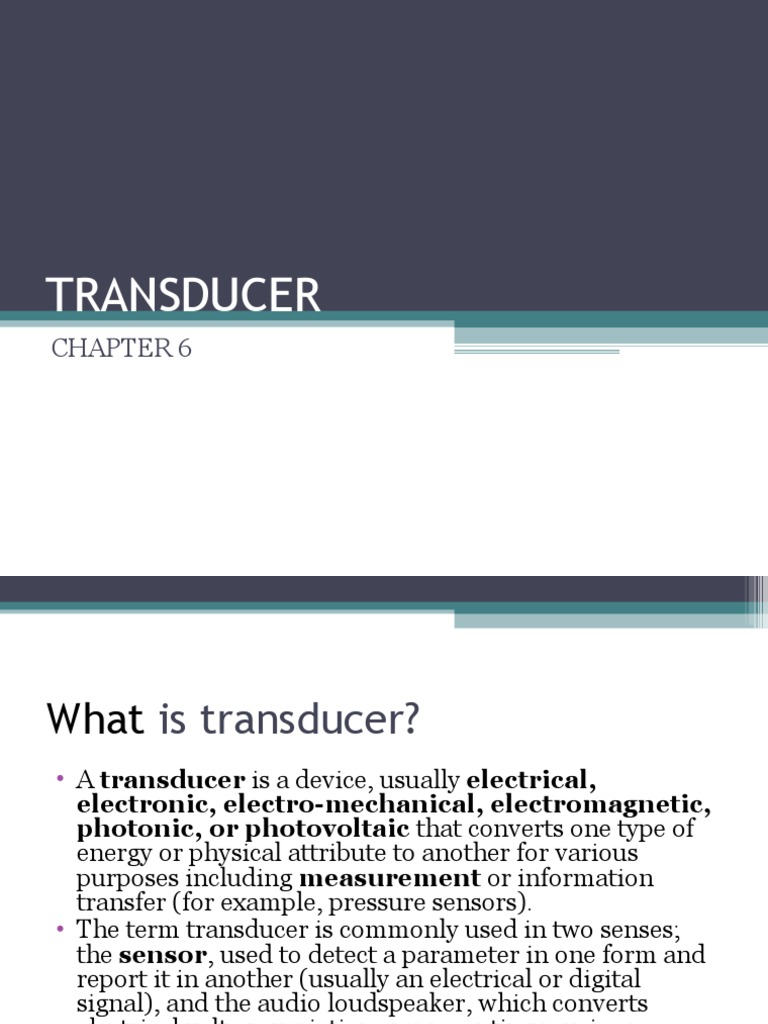 What Is Transducer? | PDF | Thermocouple | Electrical Resistance And ...