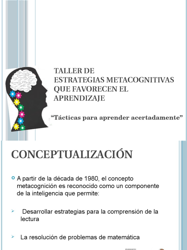 Estrategias Metacognitivas para Aprender | PDF | Teoria de la mente ...