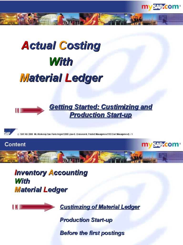 Configuring SAP Material Ledger | PDF | Cost Accounting | Inventory