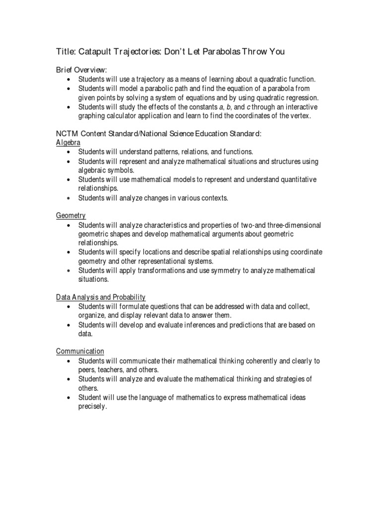 Worksheets Quadratic Regression Worksheet parabola quadratic equation mathematical objects