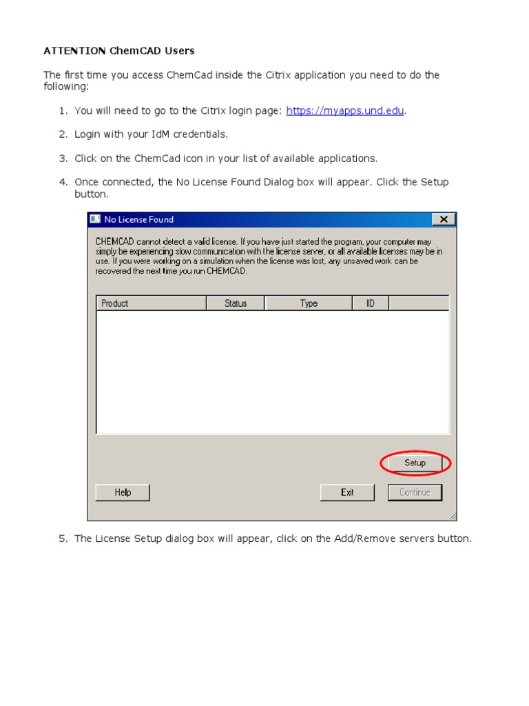 Accessing ChemCAD via Citrix | PDF